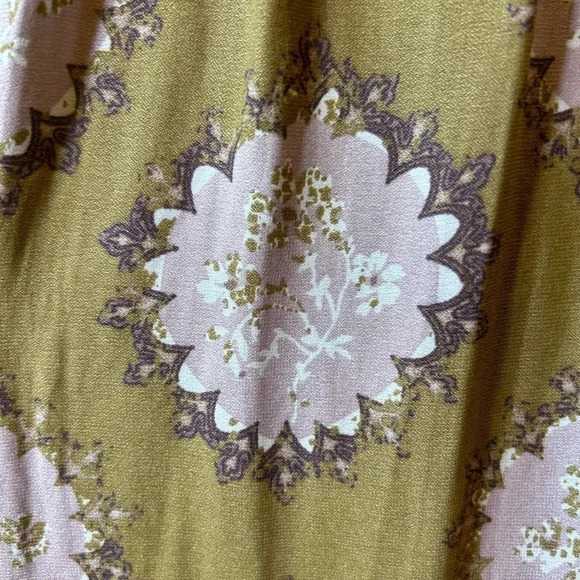 Free People Floral Cowling Around Top Draped Flowy Balloon Sleeve oversized - Picture 6 of 8